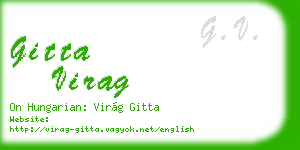 gitta virag business card