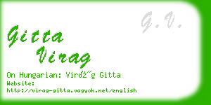 gitta virag business card